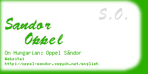 sandor oppel business card