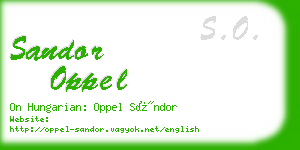 sandor oppel business card